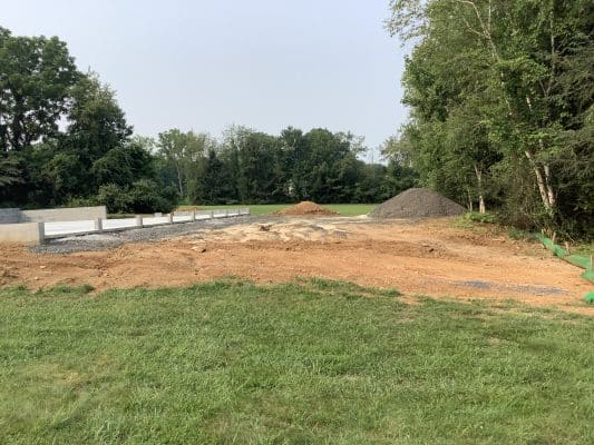 a concrete shed foundation in doylestown PA