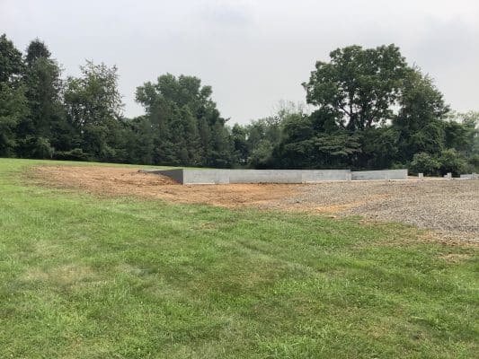 a concrete shed foundation in doylestown PA