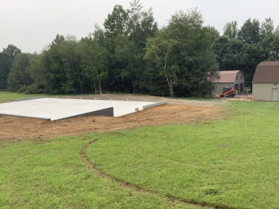 a concrete shed foundation in doylestown PA