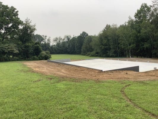 a concrete shed foundation in doylestown PA