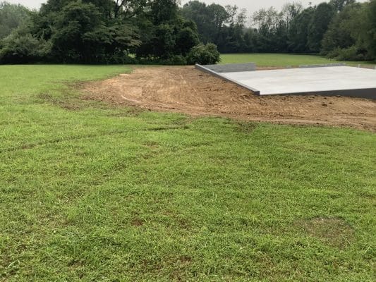 a concrete shed foundation in doylestown PA
