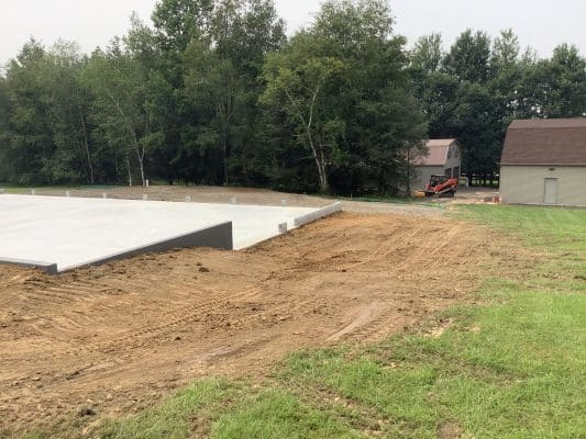 a concrete shed foundation in doylestown PA