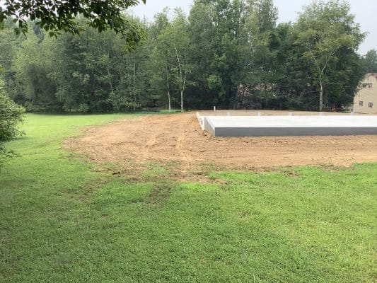 a concrete shed foundation in doylestown PA