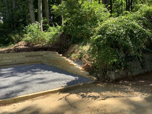 a gravel garage foundation in downingtown PA