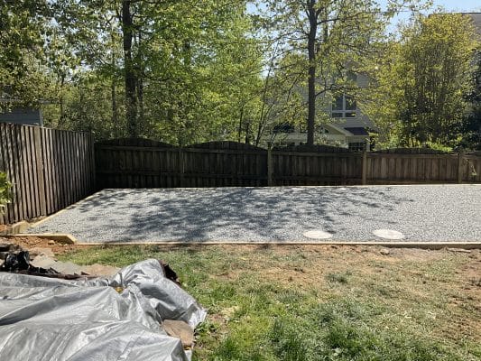 Gravel Shed Foundation, Concrete Piers, and Shed Demo in Arlington, VA