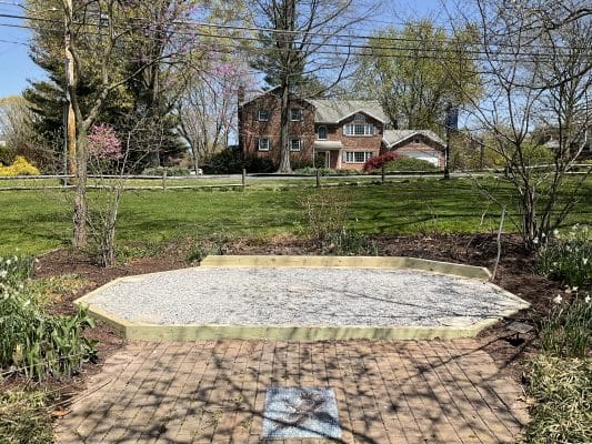 Gravel Gazebo Foundation in Elizabethtown, PA