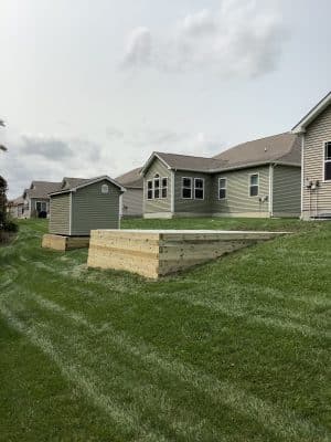 "A gravel shed foundation in Milton, DE"