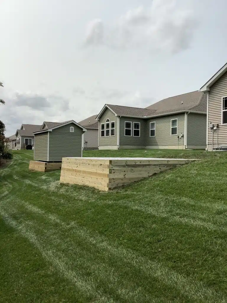 "A gravel shed foundation in Milton, DE"