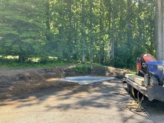 Gravel Shed Foundation in Crownsville, MD