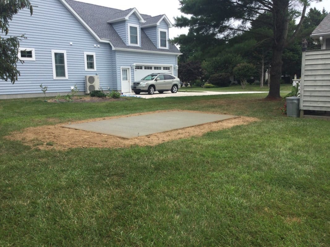 a concrete garage foundation in rehoboth beach DE