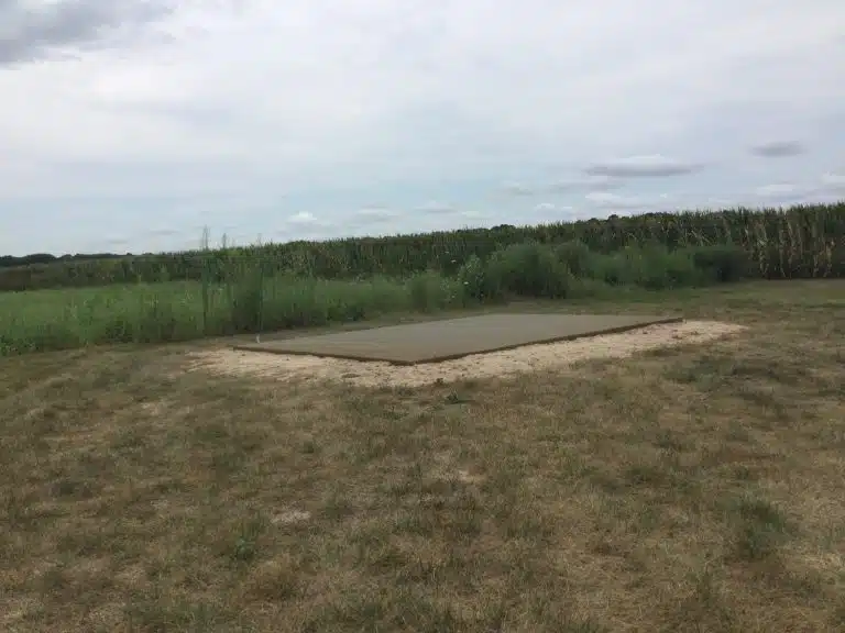 a concrete shed foundation in milford DE