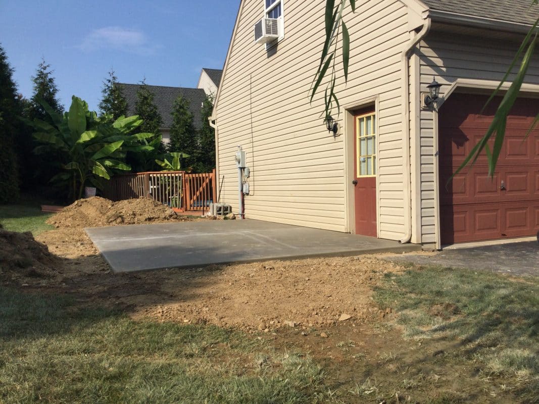 a concrete shed foundation in mt wolf PA