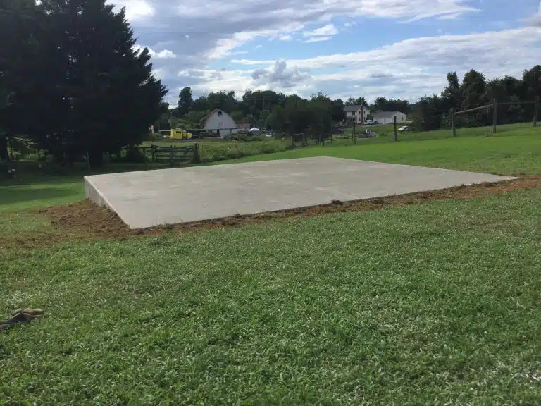 a concrete garage foundation in port deposit MD