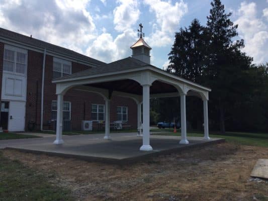 a concrete pavilion foundation in newtown square PA