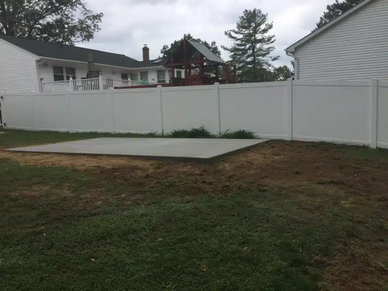 a concrete shed foundation in joppatown MD