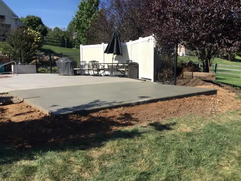 a concrete pool house foundation in blue bell PA