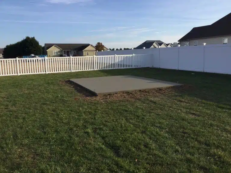 a concrete shed foundation in bridgeville DE