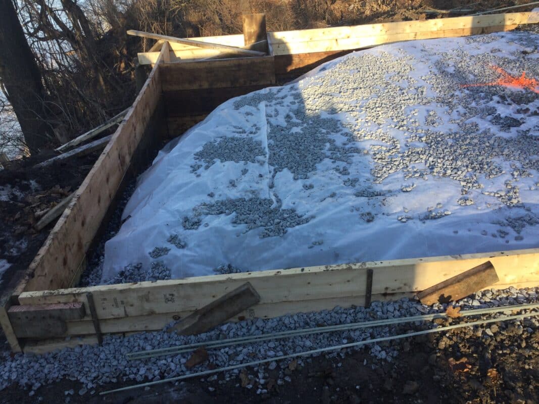 Concrete gym shed foundation in Pittsburgh, PA