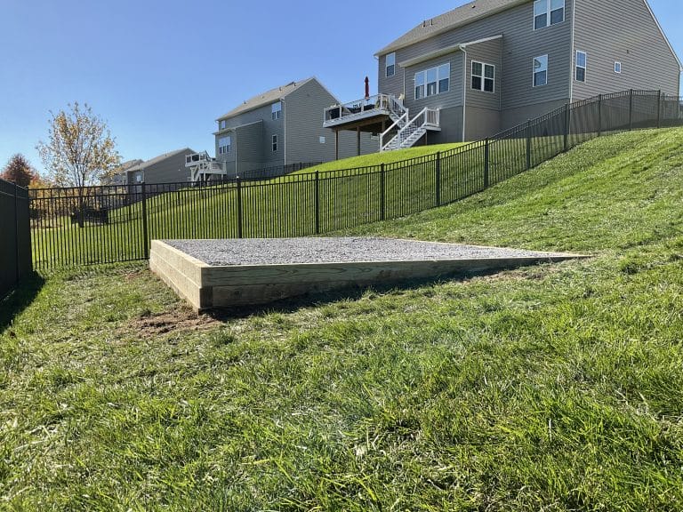 Gravel A frame Shed Foundation