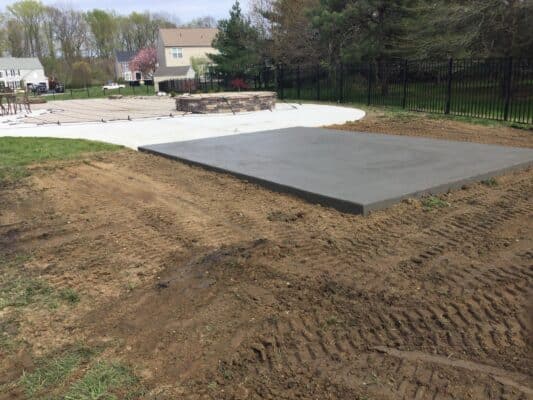 Concrete poolhouse foundation in Mickleton, NJ