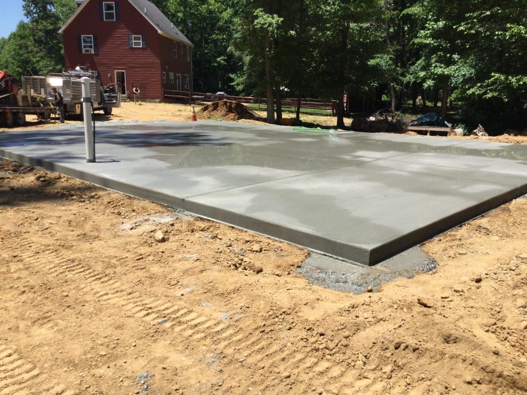 Concrete shed foundation. in Bear, DE