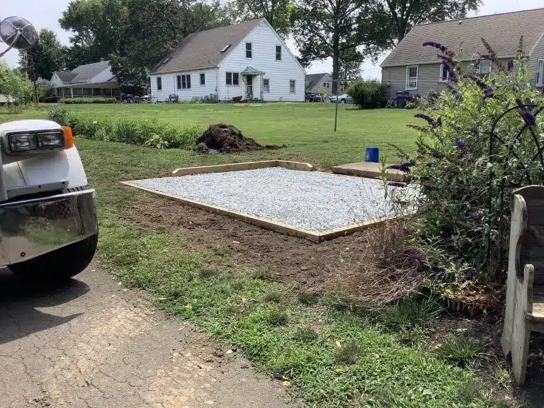 a gravel shed foundation in quarryville PA