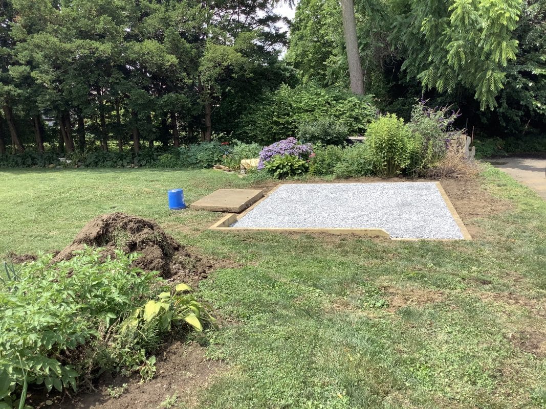 a gravel shed foundation in quarryville PA