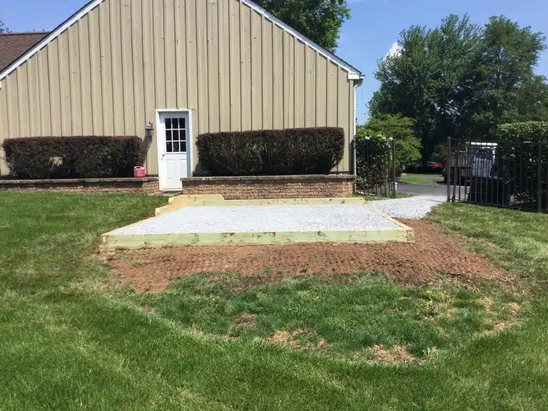 a gravel shed foundation in newtown PA