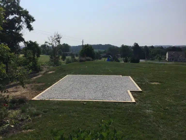a gravel shed foundation in kutztown PA