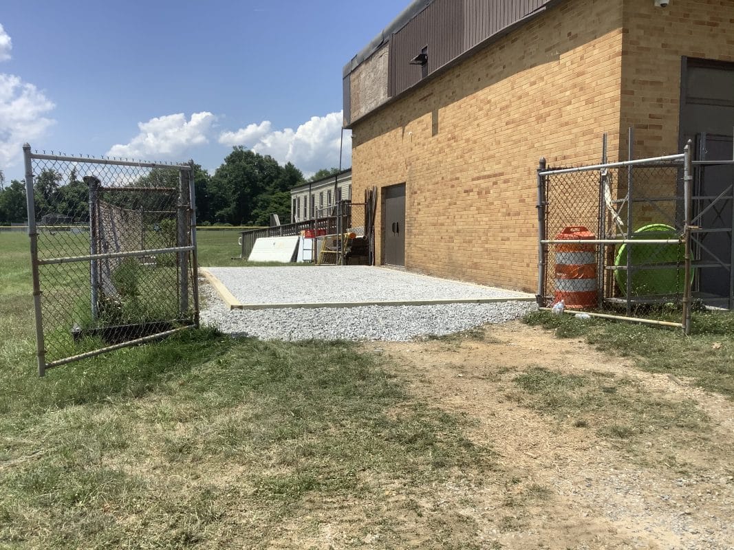 a gravel shed foundation in red clay school district wilmington DE