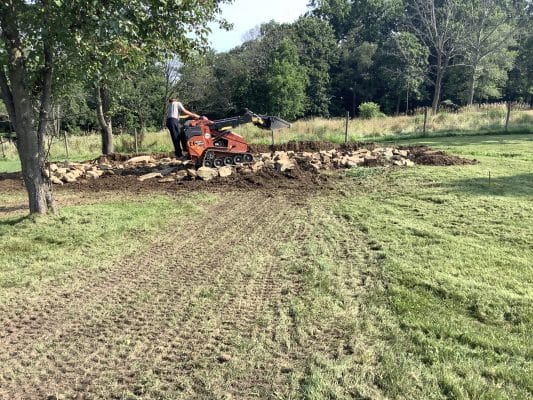 a gravel horse barn shed foundation in pittstown NJ