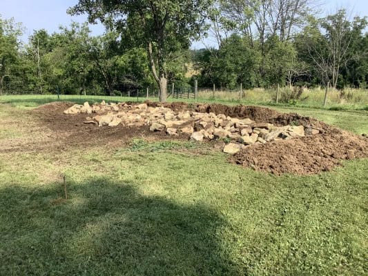 a gravel horse barn shed foundation in pittstown NJ