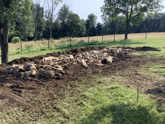 a gravel horse barn shed foundation in pittstown NJ