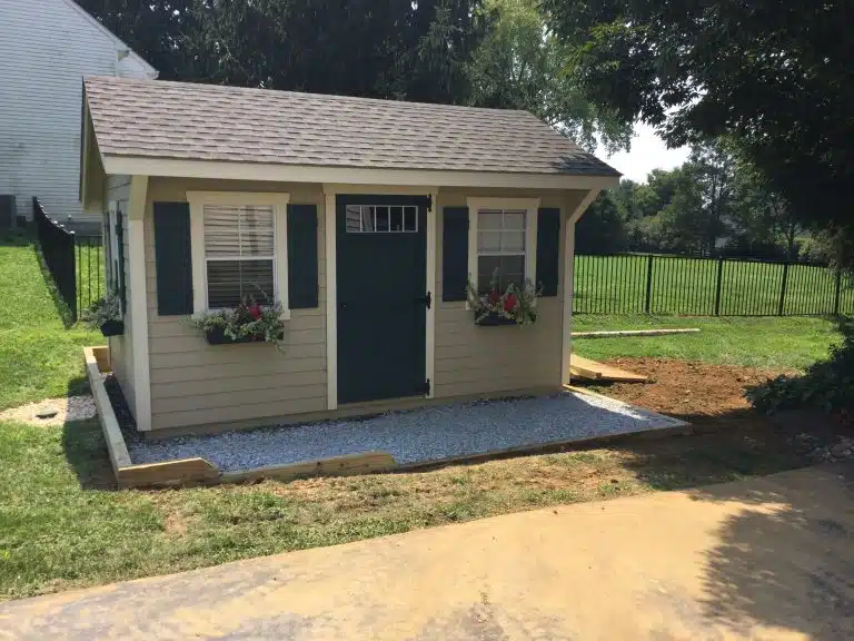 a gravel shed foundation in cochranville PA