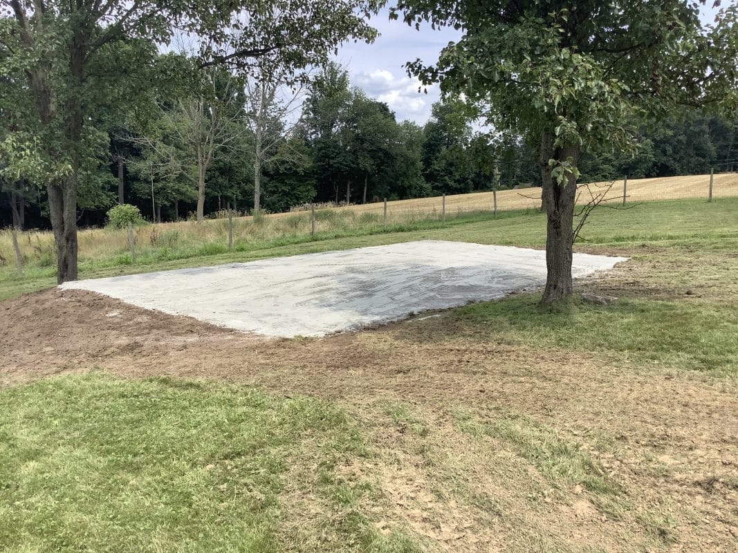 a gravel horse barn shed foundation in pittstown NJ