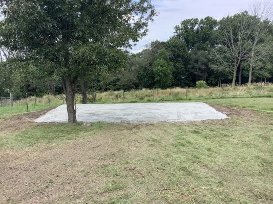 a gravel horse barn shed foundation in pittstown NJ