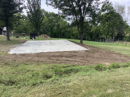 a gravel horse barn shed foundation in pittstown NJ
