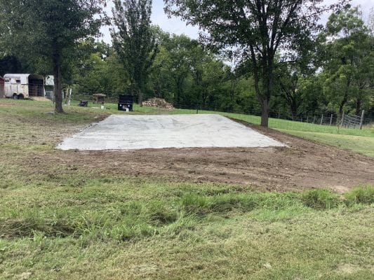 a gravel horse barn shed foundation in pittstown NJ