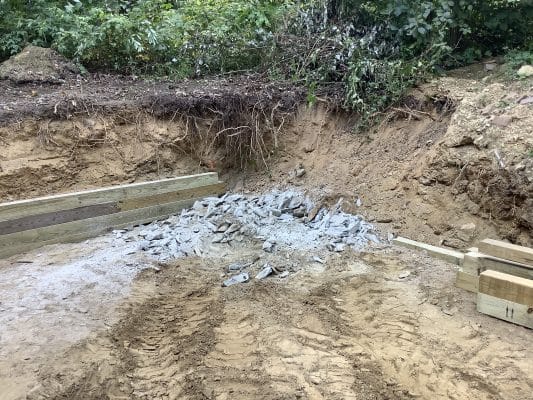 a gravel garage foundation in downingtown PA