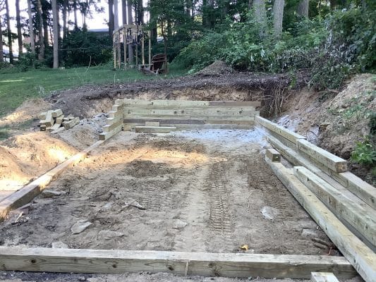 a gravel garage foundation in downingtown PA