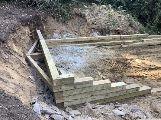 a gravel garage foundation in downingtown PA