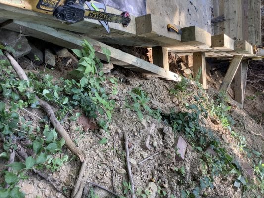 a gravel garage foundation in downingtown PA