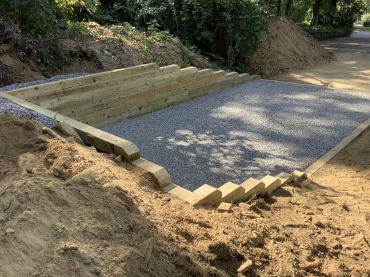 a gravel garage foundation in downingtown PA