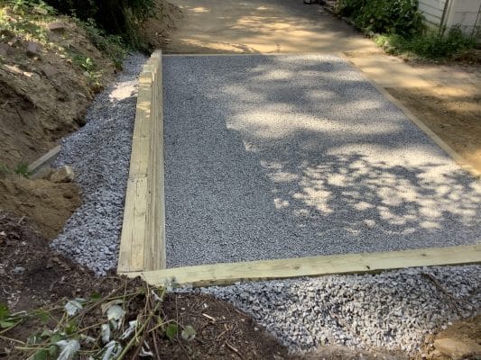 a gravel garage foundation in downingtown PA