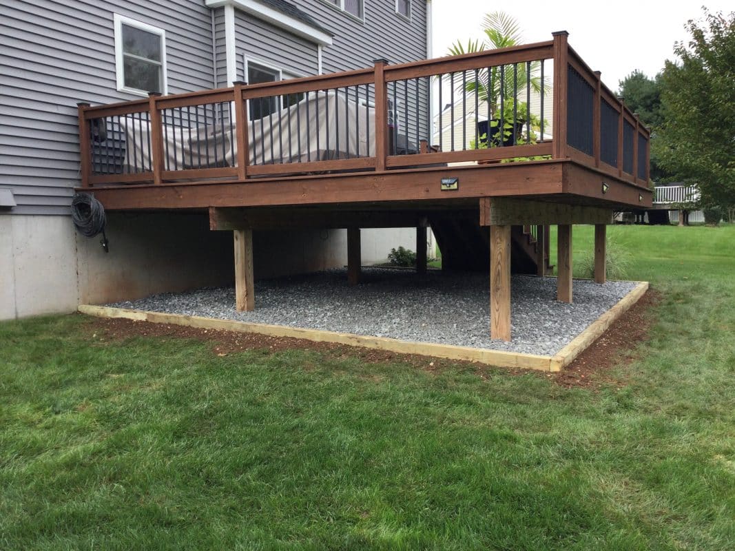 gravel shed foundation and border for stone in spring city PA