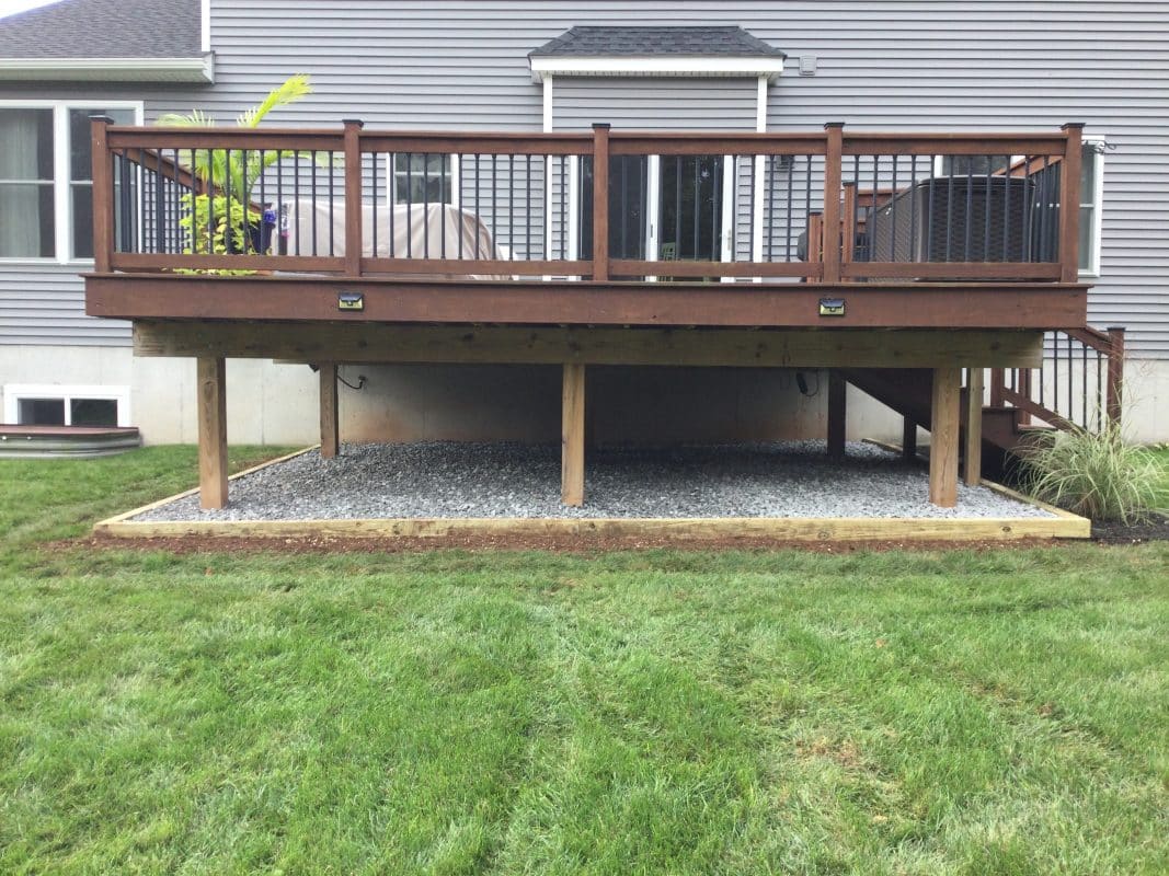 gravel shed foundation and border for stone in spring city PA