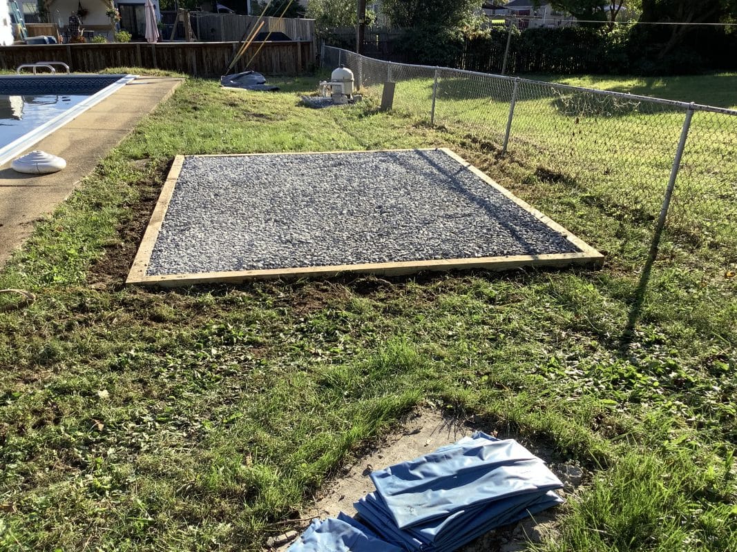 a gravel shed foundation in newark DE