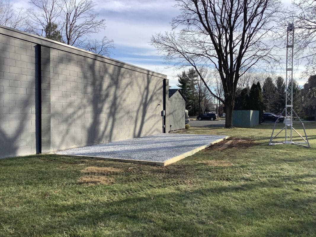 a gravel shed foundation in tinton falls NJ