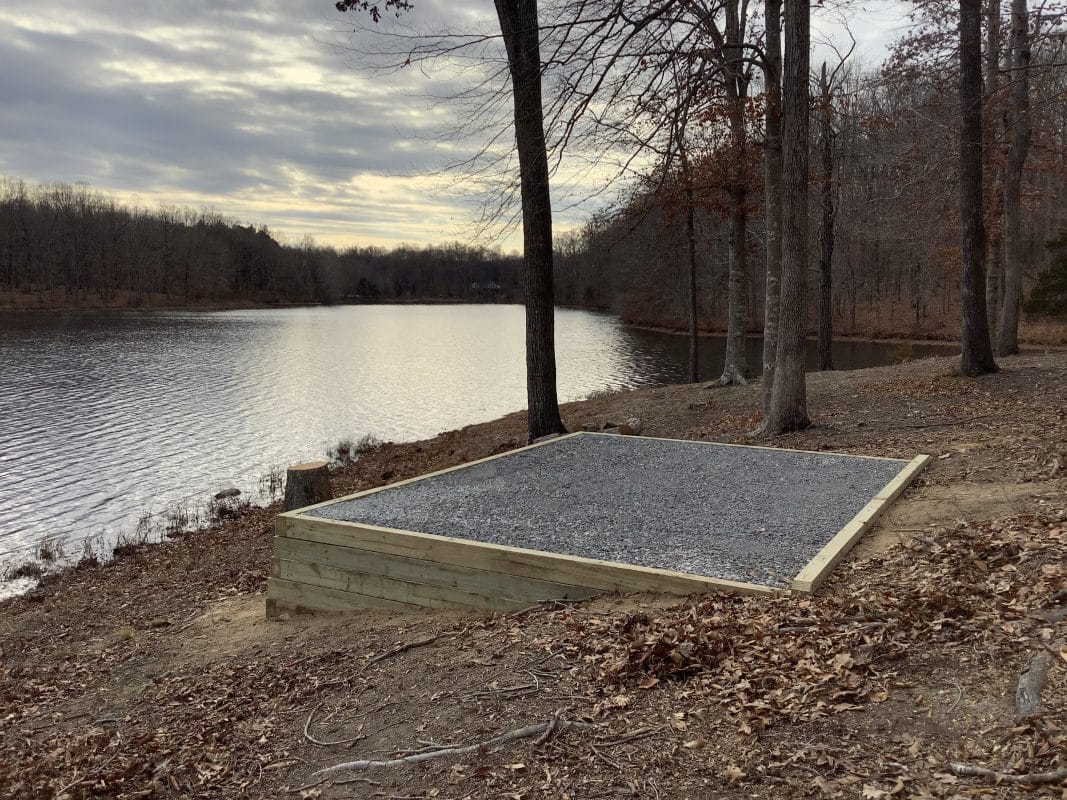 a gravel shed foundation in fredericksburg VA