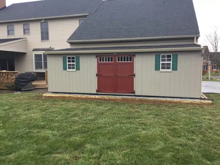 a gravel shed foundation in lititz PA